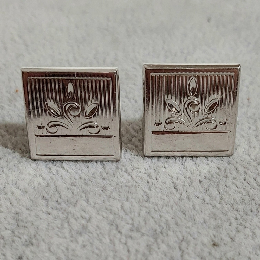 Vintage Foster silver men's cufflinks
